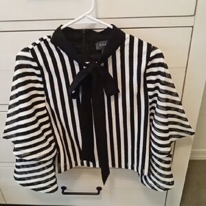Ladies Gracia Black & White Blouse